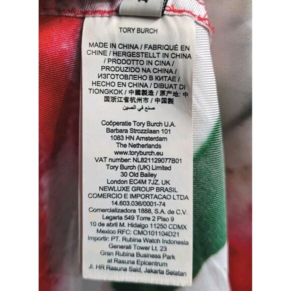 Tory Burch Printed Silk Twill Shirtdress Sz 12 Current Season $690 Retail - Picture 13 of 16